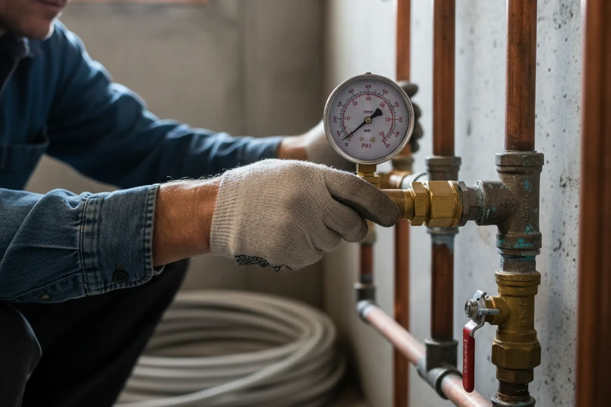 Pressure testing a repaired line during Water Line Repair in Idaho Falls